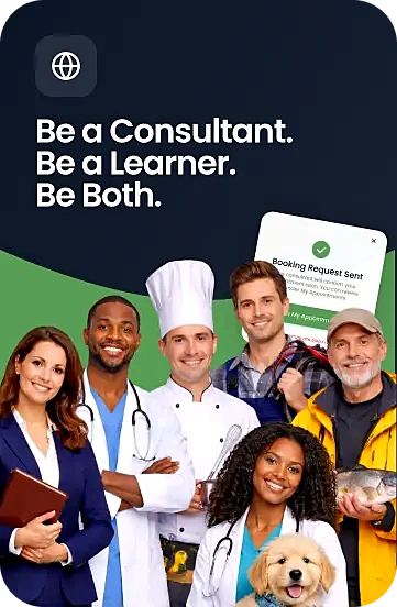 Be a consultant, be a learner, be both – professionals from many fields on Seeible
